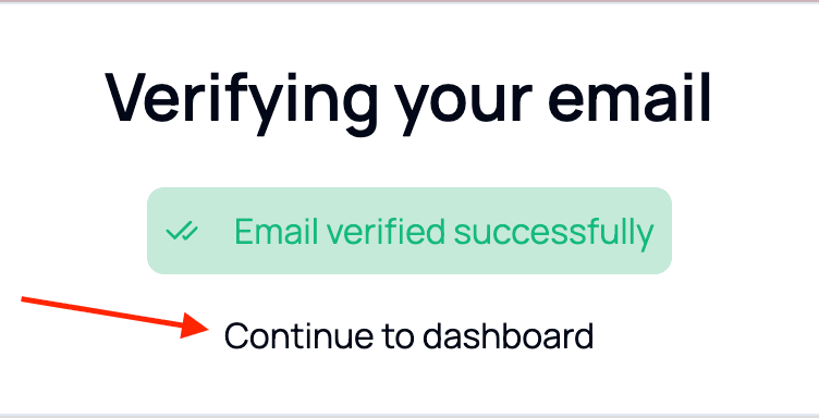 Image of the email verified